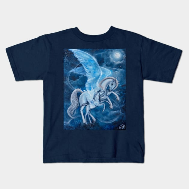 Moonlight dance Kids T-Shirt by Draconisa Art